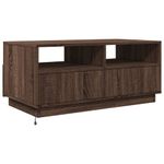 Casa si Gradina - Mobilier - Mese si birouri - Masute de cafea - Masuta de cafea cu lumini LED, stejar maro, 90x49x40 cm - Infinity.ro