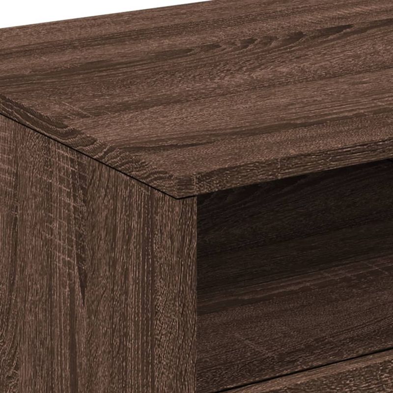 Casa si Gradina - Mobilier - Mese si birouri - Masute de cafea - Masuta de cafea cu lumini LED, stejar maro, 90x49x40 cm - Infinity.ro