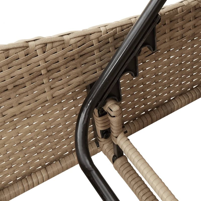 Casa si Gradina - Gradina si terasa - Mobilier exterior - Scaune si sezlonguri gradina - Sezlong cu perne, bej, 114x205x73 cm, poliratan, bej și crem - Infinity.ro