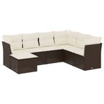 Casa si Gradina - Gradina si terasa - Mobilier exterior - Seturi mobila gradina - Set canapele de gradina cu perne, 7 piese, maro, poliratan - Infinity.ro