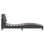Casa si Gradina - Mobilier - Paturi si accesorii - Paturi - Cadru de pat cu lumini LED, gri inchis, 152x203 cm, catifea - Infinity.ro