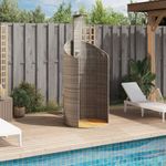 Casa si Gradina - Gradina si terasa - Piscine si accesorii - Accesorii piscine - Dus de exterior, gri, 100x100x241,5 cm, poliratan/lemn acacia - Infinity.ro