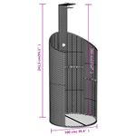 Casa si Gradina - Gradina si terasa - Piscine si accesorii - Accesorii piscine - Dus de exterior, gri, 100x100x241,5 cm, poliratan/lemn acacia - Infinity.ro