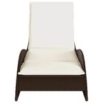 Casa si Gradina - Gradina si terasa - Mobilier exterior - Scaune si sezlonguri gradina - Sezlong cu perna, maro, 60x205x73 cm, poliratan - Infinity.ro