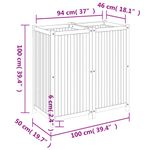 Casa si Gradina - Gradinarit si plante - Plante si ghivece - Ghivece si suporturi - Jardiniera de gradina cu captuseala, 100x50x100 cm, lemn acacia - Infinity.ro