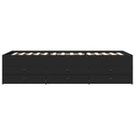 Casa si Gradina - Mobilier - Paturi si accesorii - Paturi - Cadru pat de zi cu sertare, negru, 90x200 cm, lemn prelucrat - Infinity.ro