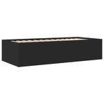 Casa si Gradina - Mobilier - Paturi si accesorii - Paturi - Cadru pat de zi cu sertare, negru, 90x200 cm, lemn prelucrat - Infinity.ro