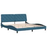 Casa si Gradina - Mobilier - Paturi si accesorii - Paturi - Cadru de pat cu tablie, albastru, 180x200 cm, catifea - Infinity.ro