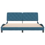 Casa si Gradina - Mobilier - Paturi si accesorii - Paturi - Cadru de pat cu tablie, albastru, 180x200 cm, catifea - Infinity.ro