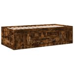 Casa si Gradina - Mobilier - Paturi si accesorii - Paturi - Cadru pat cu sertare stejar fumuriu 90x190 cm lemn prelucrat - Infinity.ro