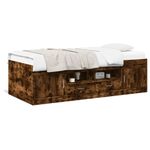 Casa si Gradina - Mobilier - Paturi si accesorii - Paturi - Cadru pat cu sertare stejar fumuriu 90x190 cm lemn prelucrat - Infinity.ro