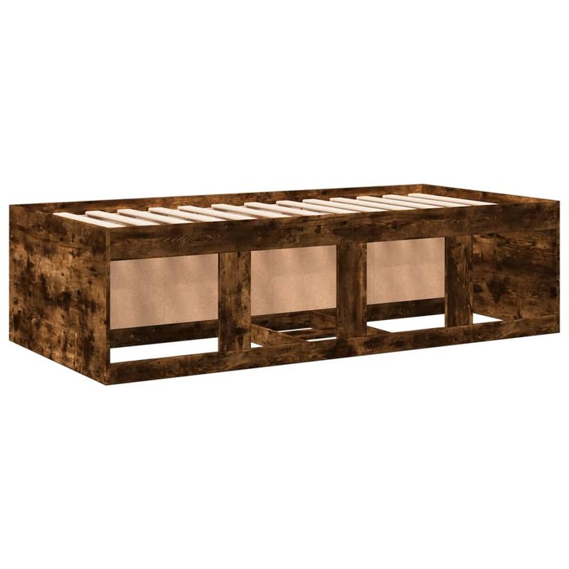 Casa si Gradina - Mobilier - Paturi si accesorii - Paturi - Cadru pat cu sertare stejar fumuriu 90x190 cm lemn prelucrat - Infinity.ro