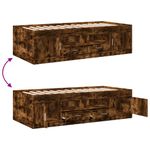 Casa si Gradina - Mobilier - Paturi si accesorii - Paturi - Cadru pat cu sertare stejar fumuriu 90x190 cm lemn prelucrat - Infinity.ro