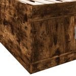 Casa si Gradina - Mobilier - Paturi si accesorii - Paturi - Cadru pat cu sertare stejar fumuriu 90x190 cm lemn prelucrat - Infinity.ro