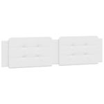Casa si Gradina - Mobilier - Paturi si accesorii - Paturi - Pat cu saltea, alb, 200x200 cm, piele ecologica - Infinity.ro