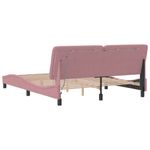 Casa si Gradina - Mobilier - Paturi si accesorii - Paturi - Cadru de pat cu lumini LED, roz, 160x200 cm, catifea - Infinity.ro