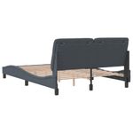 Casa si Gradina - Mobilier - Paturi si accesorii - Paturi - Cadru de pat cu tablie, gri inchis, 140x200 cm, catifea - Infinity.ro