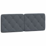 Casa si Gradina - Mobilier - Paturi si accesorii - Paturi - Cadru de pat cu tablie, gri inchis, 140x200 cm, catifea - Infinity.ro