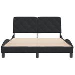 Casa si Gradina - Mobilier - Paturi si accesorii - Paturi - Cadru de pat cu tablie, negru, 120x200 cm, catifea - Infinity.ro