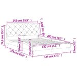 Casa si Gradina - Mobilier - Paturi si accesorii - Paturi - Cadru de pat cu tablie, gri inchis, 140x200 cm, catifea - Infinity.ro