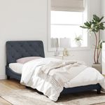 Casa si Gradina - Mobilier - Paturi si accesorii - Paturi - Cadru de pat cu tablie, gri inchis, 90x190 cm, catifea - Infinity.ro