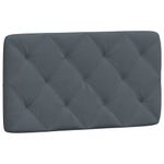 Casa si Gradina - Mobilier - Paturi si accesorii - Paturi - Cadru de pat cu tablie, gri inchis, 90x190 cm, catifea - Infinity.ro