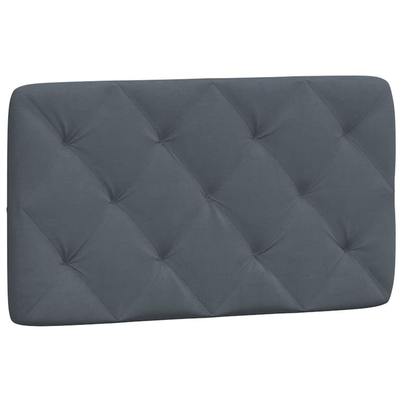 Casa si Gradina - Mobilier - Paturi si accesorii - Paturi - Cadru de pat cu tablie, gri inchis, 90x190 cm, catifea - Infinity.ro