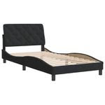 Casa si Gradina - Mobilier - Paturi si accesorii - Paturi - Cadru de pat cu tablie, negru, 100x200 cm, catifea - Infinity.ro