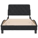 Casa si Gradina - Mobilier - Paturi si accesorii - Paturi - Cadru de pat cu tablie, negru, 100x200 cm, catifea - Infinity.ro