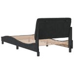 Casa si Gradina - Mobilier - Paturi si accesorii - Paturi - Cadru de pat cu tablie, negru, 100x200 cm, catifea - Infinity.ro