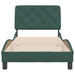 Casa si Gradina - Mobilier - Paturi si accesorii - Paturi - Cadru de pat cu tablie, verde inchis, 90x190 cm, catifea - Infinity.ro