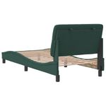 Casa si Gradina - Mobilier - Paturi si accesorii - Paturi - Cadru de pat cu tablie, verde inchis, 90x190 cm, catifea - Infinity.ro
