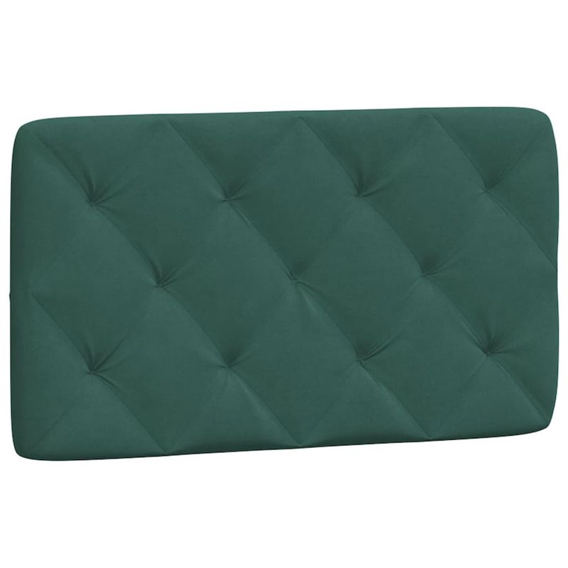 Casa si Gradina - Mobilier - Paturi si accesorii - Paturi - Cadru de pat cu tablie, verde inchis, 90x190 cm, catifea - Infinity.ro