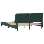 Casa si Gradina - Mobilier - Paturi si accesorii - Paturi - Cadru de pat cu tablie, verde inchis, 160x200 cm, catifea - Infinity.ro