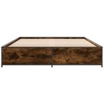 Casa si Gradina - Mobilier - Paturi si accesorii - Paturi - Cadru de pat, stejar fumuriu 150x200 cm lemn prelucrat si metal - Infinity.ro