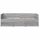 Casa si Gradina - Mobilier - Paturi si accesorii - Paturi - Cadru pat de zi cu sertare gri sonoma 90x200 cm lemn prelucrat - Infinity.ro