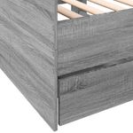 Casa si Gradina - Mobilier - Paturi si accesorii - Paturi - Cadru pat de zi cu sertare gri sonoma 90x200 cm lemn prelucrat - Infinity.ro