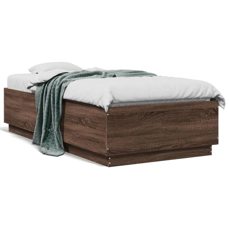 Casa si Gradina - Mobilier - Paturi si accesorii - Paturi - Cadru de pat, stejar maro, 90x190 cm, lemn prelucrat - Infinity.ro