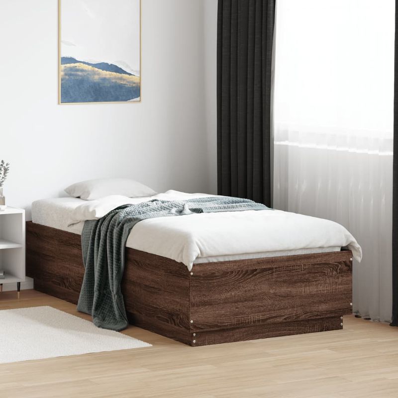 Casa si Gradina - Mobilier - Paturi si accesorii - Paturi - Cadru de pat, stejar maro, 90x190 cm, lemn prelucrat - Infinity.ro