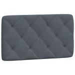 Casa si Gradina - Mobilier - Paturi si accesorii - Paturi - Pat cu saltea, gri inchis, 90x200 cm, catifea - Infinity.ro