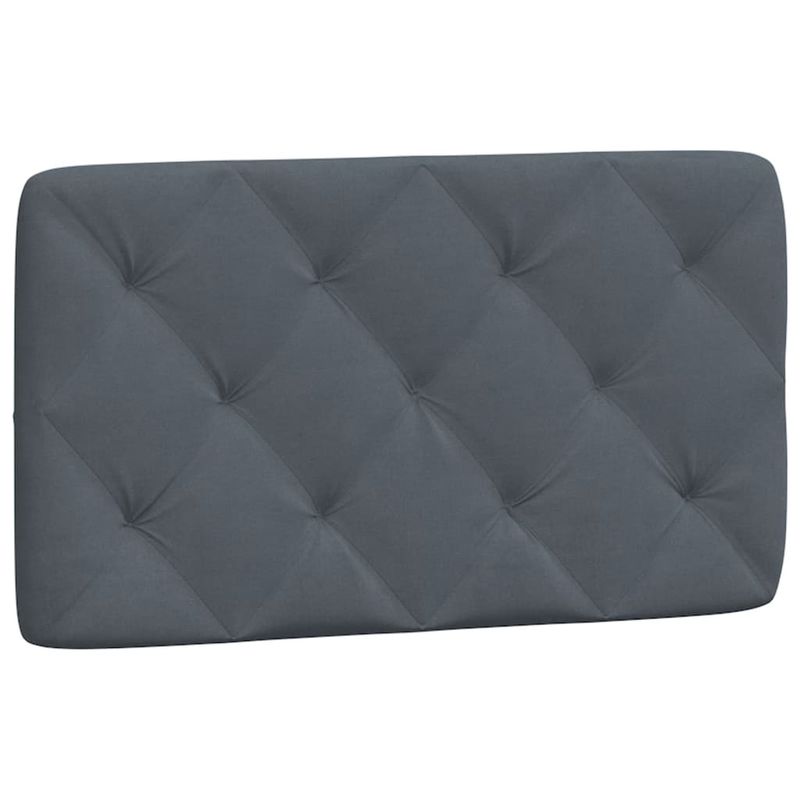 Casa si Gradina - Mobilier - Paturi si accesorii - Paturi - Pat cu saltea, gri inchis, 90x200 cm, catifea - Infinity.ro