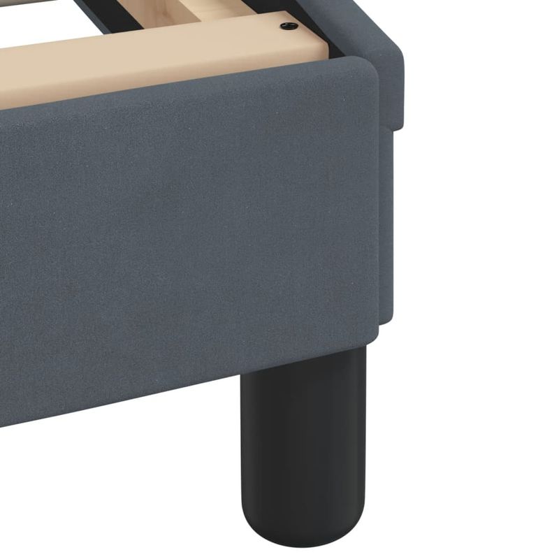 Casa si Gradina - Mobilier - Paturi si accesorii - Paturi - Pat cu saltea, gri inchis, 90x200 cm, catifea - Infinity.ro