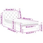 Casa si Gradina - Mobilier - Paturi si accesorii - Paturi - Pat cu saltea, gri inchis, 90x200 cm, catifea - Infinity.ro