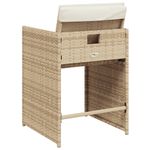 Casa si Gradina - Gradina si terasa - Mobilier exterior - Scaune si sezlonguri gradina - Scaune de gradina cu perne, 4 buc., bej, poliratan - Infinity.ro