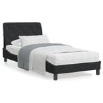 Casa si Gradina - Mobilier - Paturi si accesorii - Paturi - Cadru de pat cu tablie, negru, 80x200 cm, catifea - Infinity.ro