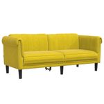 Casa si Gradina - Mobilier - Canapele si coltare - Canapele - Set canapea 2 piese, galben, catifea - Infinity.ro