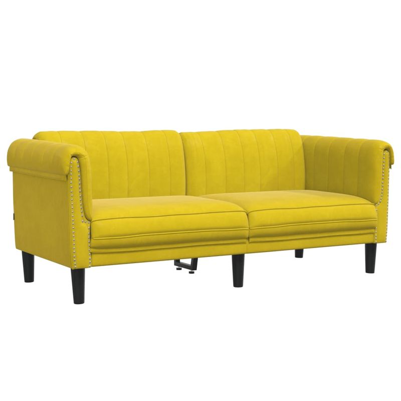 Casa si Gradina - Mobilier - Canapele si coltare - Canapele - Set canapea 2 piese, galben, catifea - Infinity.ro