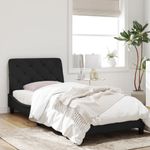Casa si Gradina - Mobilier - Paturi si accesorii - Paturi - Cadru de pat cu tablie, negru, 80x200 cm, catifea - Infinity.ro