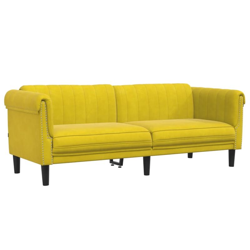 Casa si Gradina - Mobilier - Canapele si coltare - Canapele - Set canapea 2 piese, galben, catifea - Infinity.ro
