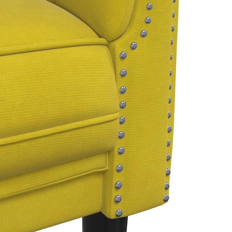 Casa si Gradina - Mobilier - Canapele si coltare - Canapele - Set canapea 2 piese, galben, catifea - Infinity.ro